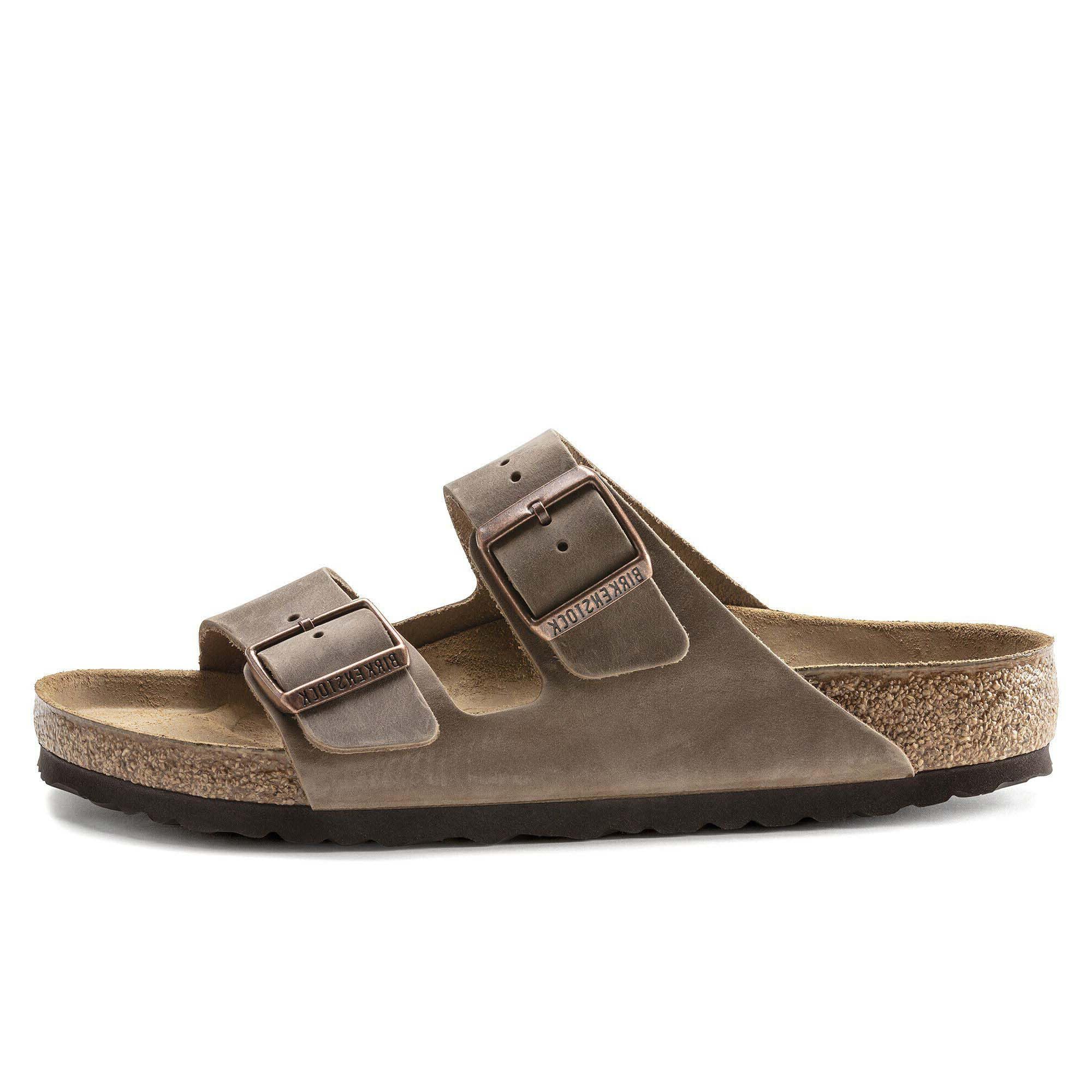 Birkenstock Arizona Greased Leather, Men's Open Toe Sandals, Brown, 9 UK (43 EU)