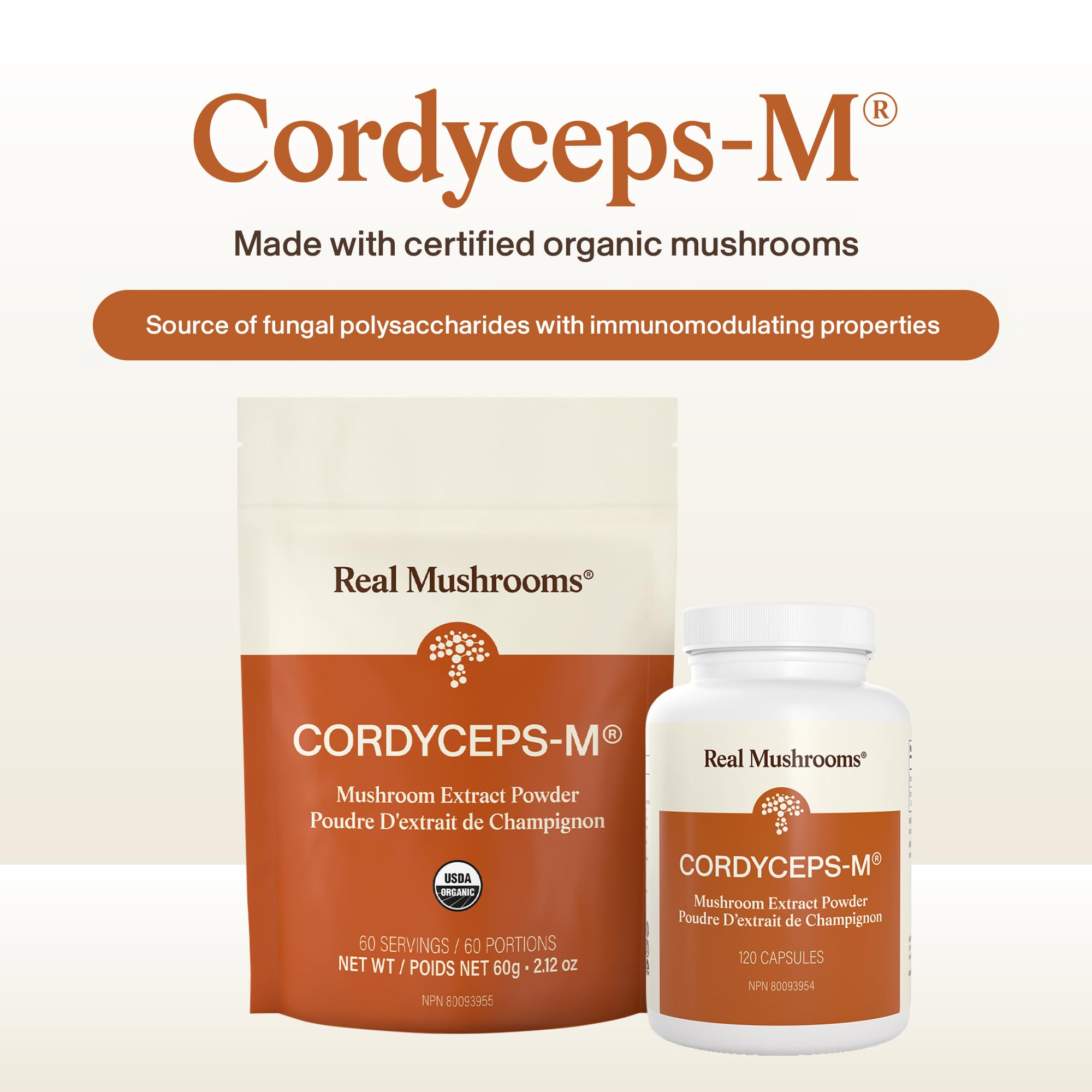 Real Mushrooms Cordyceps Mushroom Extract with Beta Glucans, 120 ct — Amazon image 2