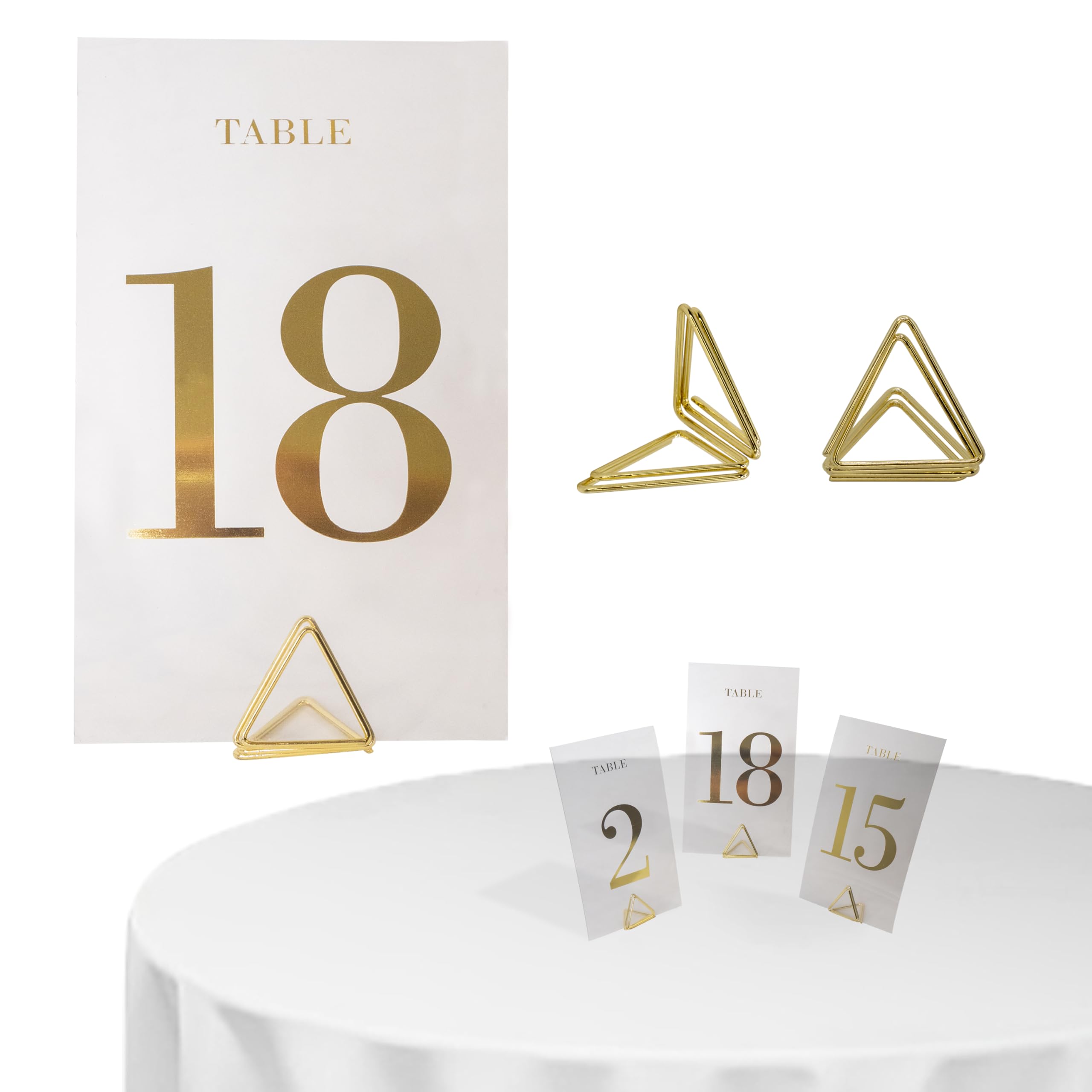 Lot de 20 Marque-Places Élégants avec Bases Transparentes pour Mariage