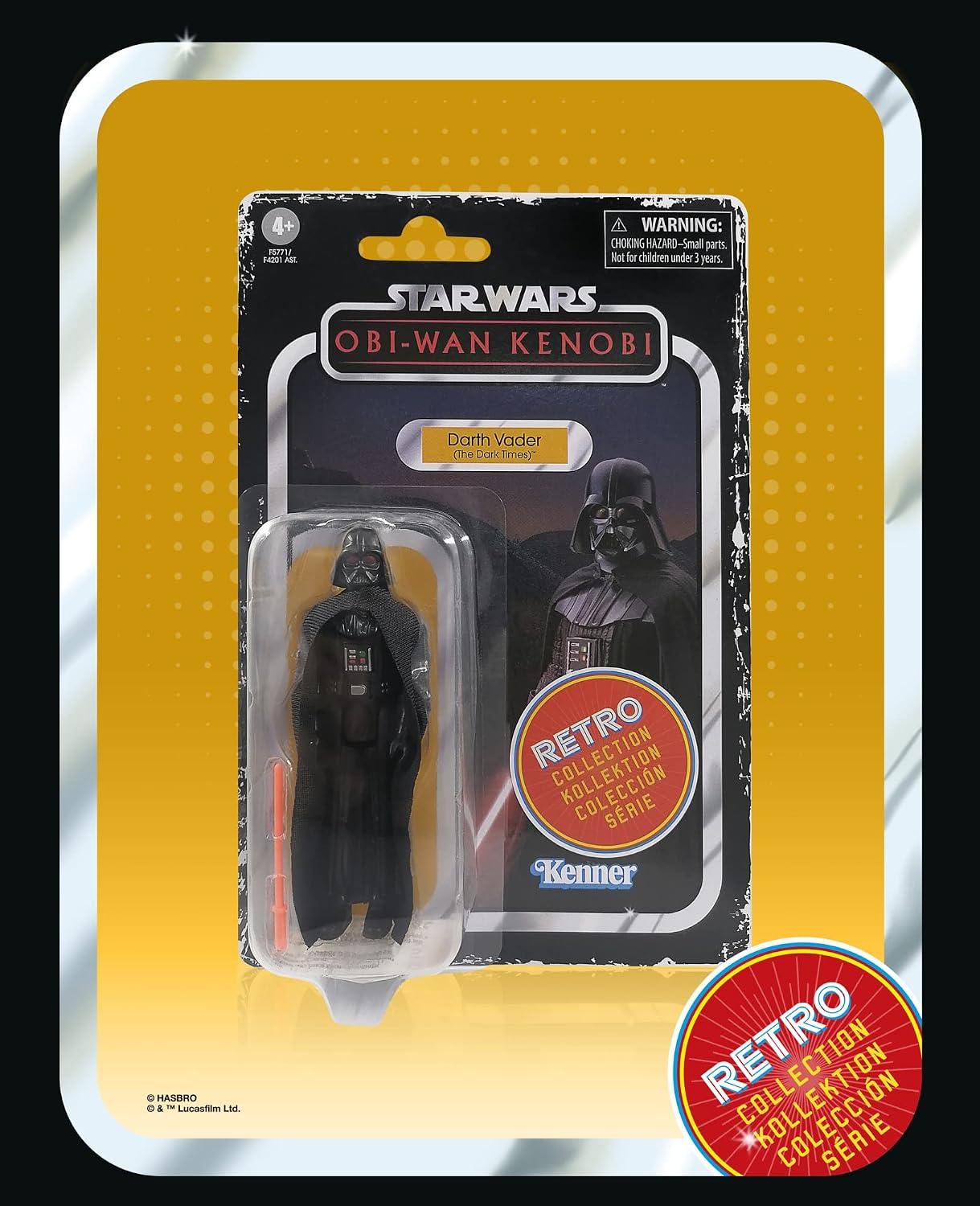 Star Wars Hasbro Retro Collection Darth Vader (The Dark Times) Toy 3.75-Inch-Scale Obi-Wan Kenobi Figure, Kids, Multicolor - Image 3