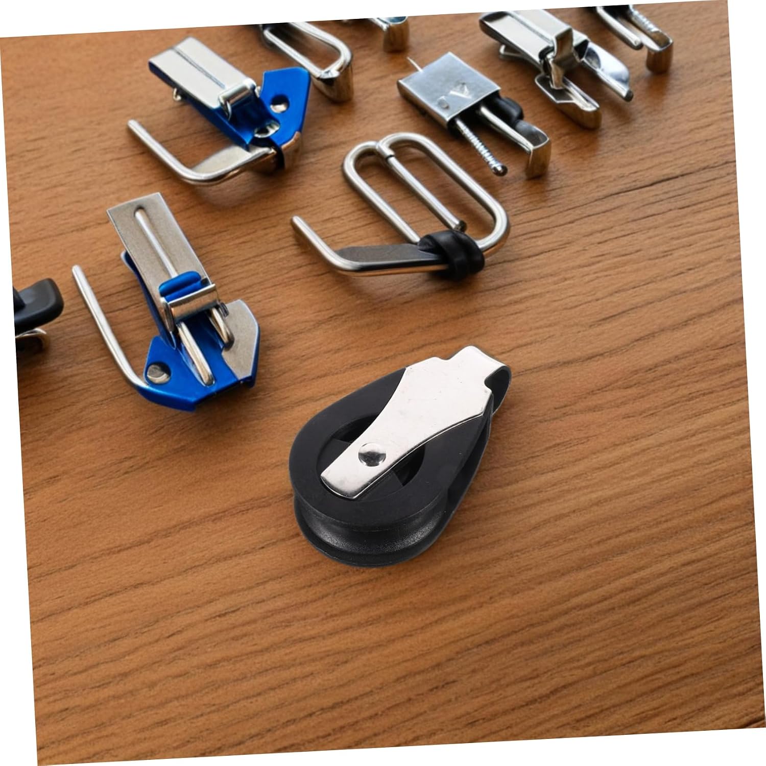 BESTonZON Canoe Hardware Boat Pulley Yacht Trolley Stainless Steel Cable Pulley Kayak Anchor Sailing Hardware