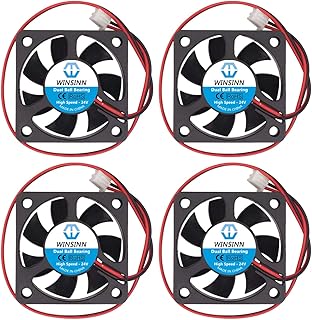 WINSINN 50mm Fan 24V Dual Ball Bearing Brushless 5015 50x15mm - High Speed (Pack of 4Pcs)