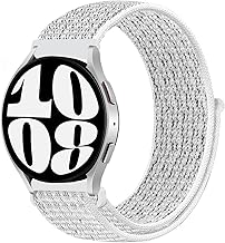 bracelet élastique nylon compatible avec Galaxy Watch 7/FE/6/5/4 40mm 44mm, bracelet 20MM pour Galaxy Watch 6 Classic/4 Classic/5 Pro/3 41mm/Active 2/Active 40mm