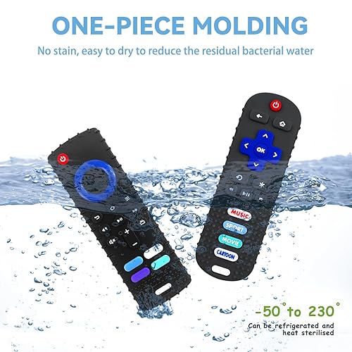 Miniatura 3 de Paquete de 2 juguetes de dentición para bebés de 3 a 36 meses con control remoto para bebés, juguetes de dentición remota para bebés de 0 a 6 meses