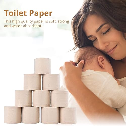 Miniatura 8 de Papel higiénico de bambú, 3 capas, 250 hojas por rollo, paquete de 40, fuerte y flexible, sin árboles, seguro para séptico, natural y suave para un