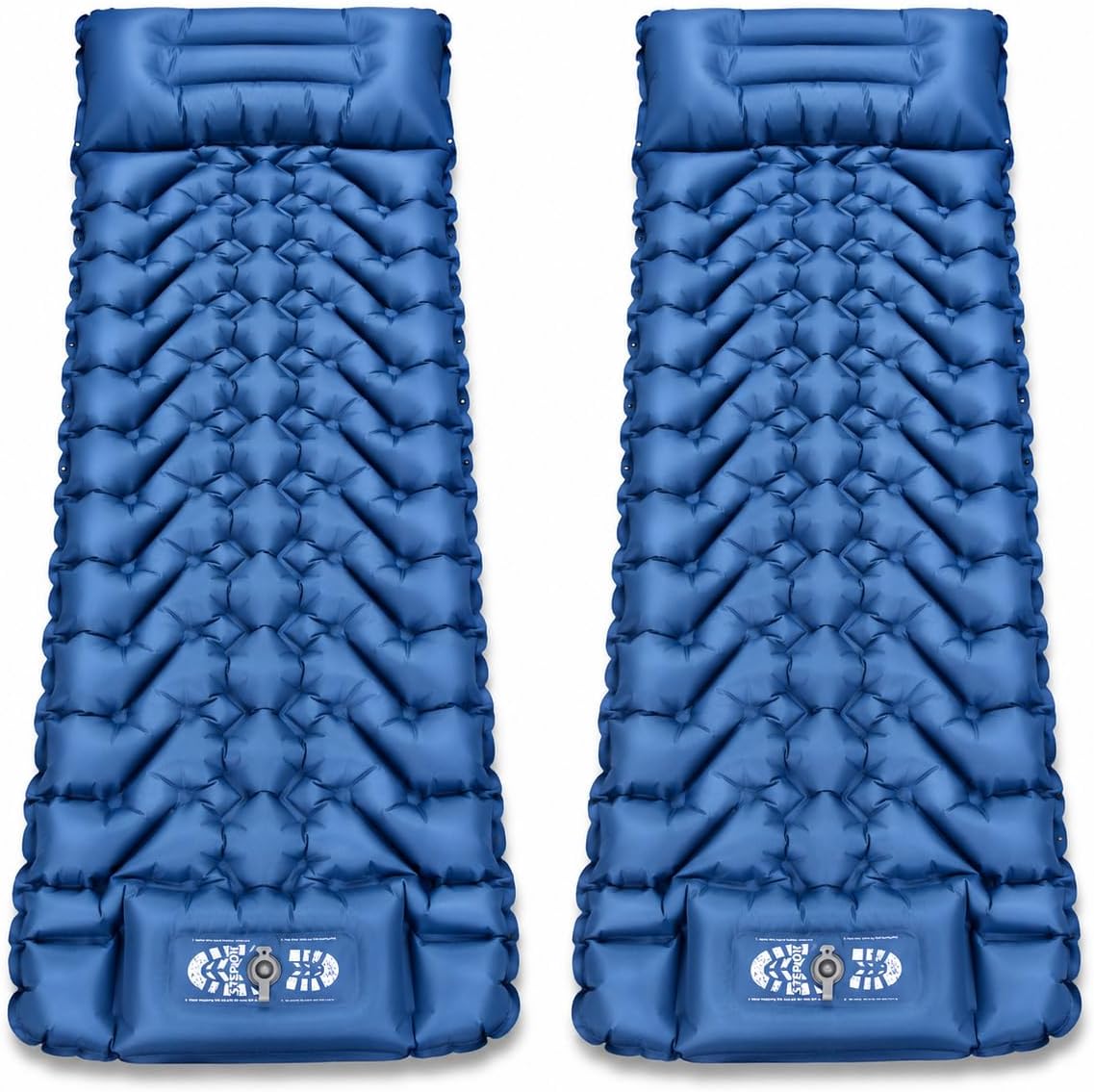 2 Pack Compact Inflatable Sleeping Pad for Camping