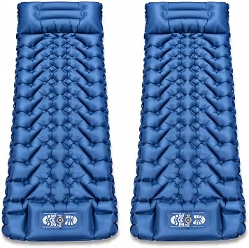 2 Pack Compact Inflatable Sleeping Pad for Camping
