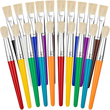 YGAOHF 20 Pcs Paint Brushes for Kids Bulk