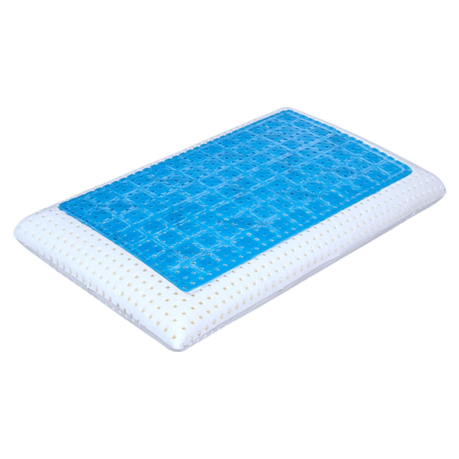 Evergreenweb - Cuscino Memory Foam con GEL Forato Traspirante Anallergico Saponetta per CERVICALE 2 Fodere Coolmax® e 100% Cotone Antiacaro Guanciale Letto Sfoderabile Lavabile in Lavatrice OFFERTA