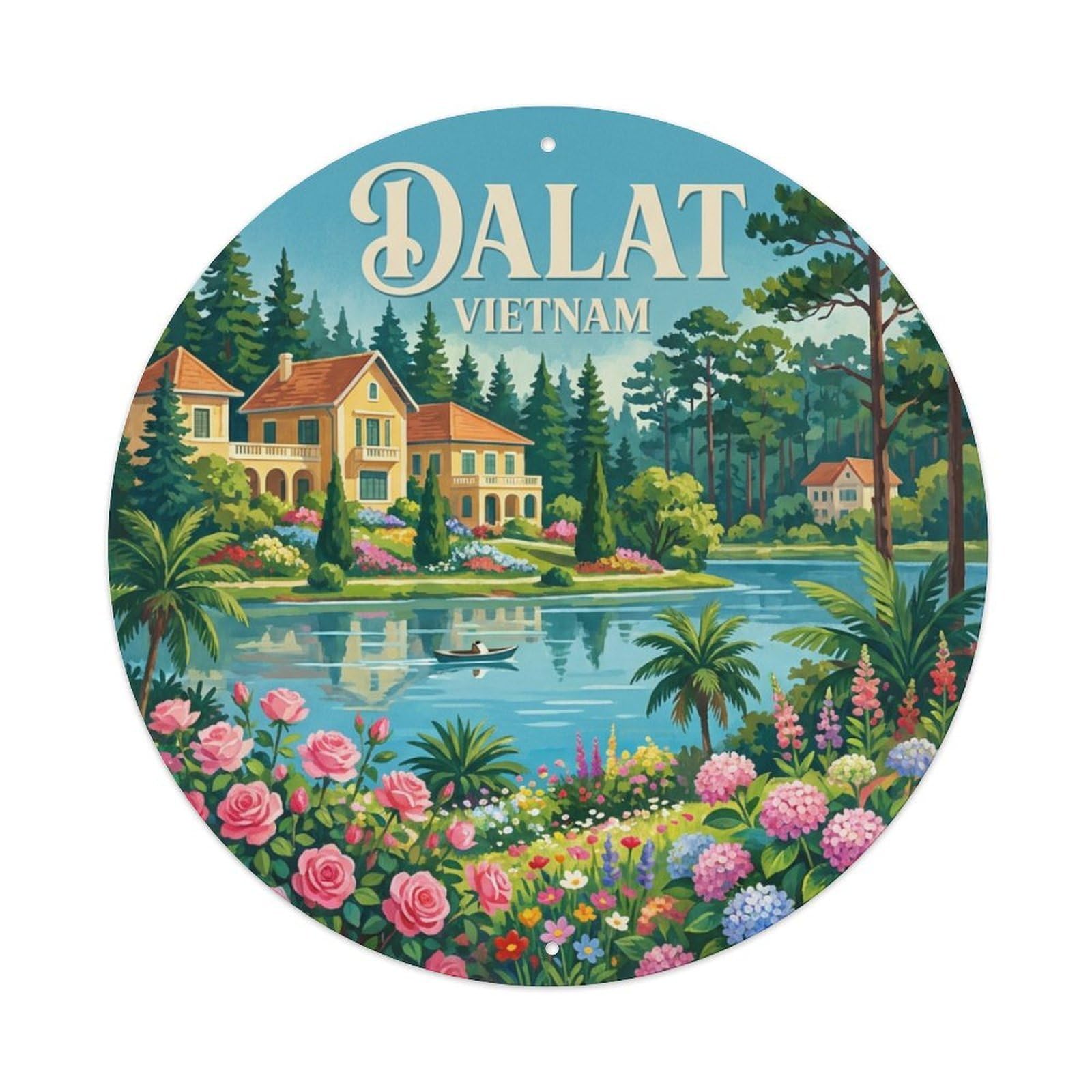Galvaxio Style Vintage Travel Vietnam Dalat Metal Tin Sign