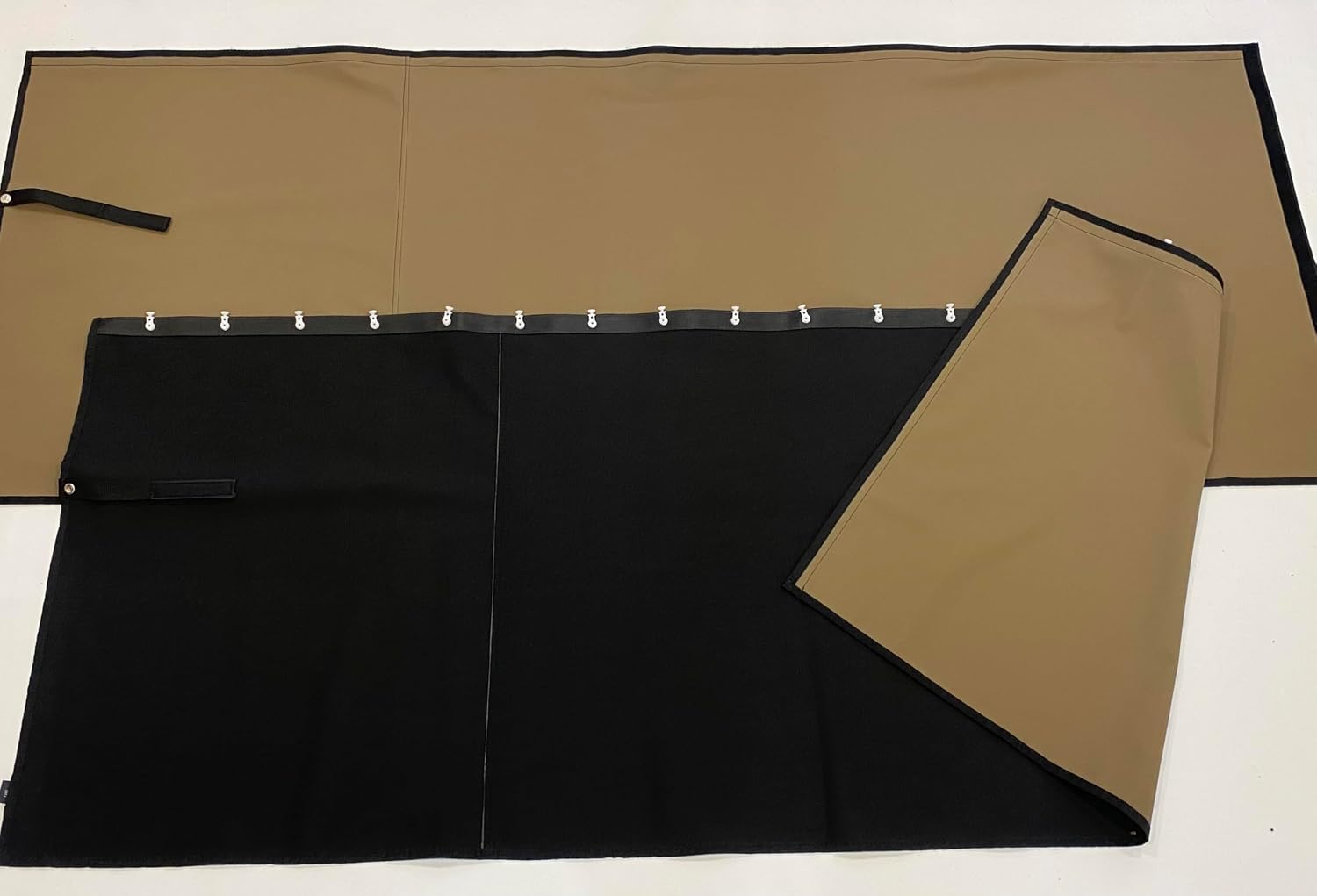 Windshield Curtains Made for Volvo VNL (2008-2024) VNR -Semi Truck Sun Protection Left and Right Side-Interior Privacy Shades Beige Material (Beige Material)
