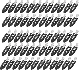Creaseless Hair Clips for Women Styling 60Pcs Hair No Crease Hair Clips Hair Accessories, 2.36in Makeup Styling Clips for Women (Black)