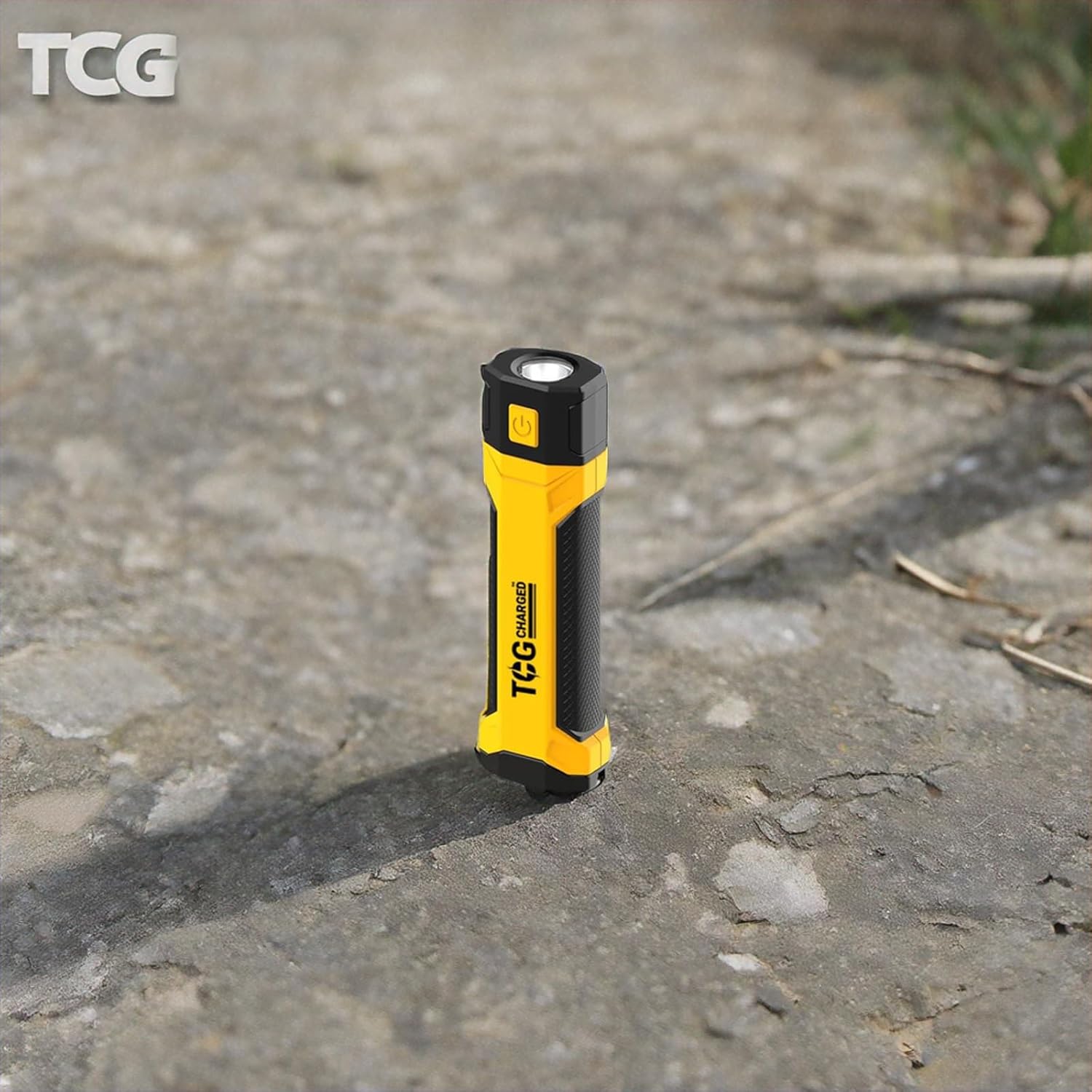 Portable LED Flashlight, Yellow/Black, Camping Essentials, Hurricane Preparedness Items, Flashlights for Emergencies, Durable, Impact Resistant, Adjustable Beam Intensity, Battery Powered