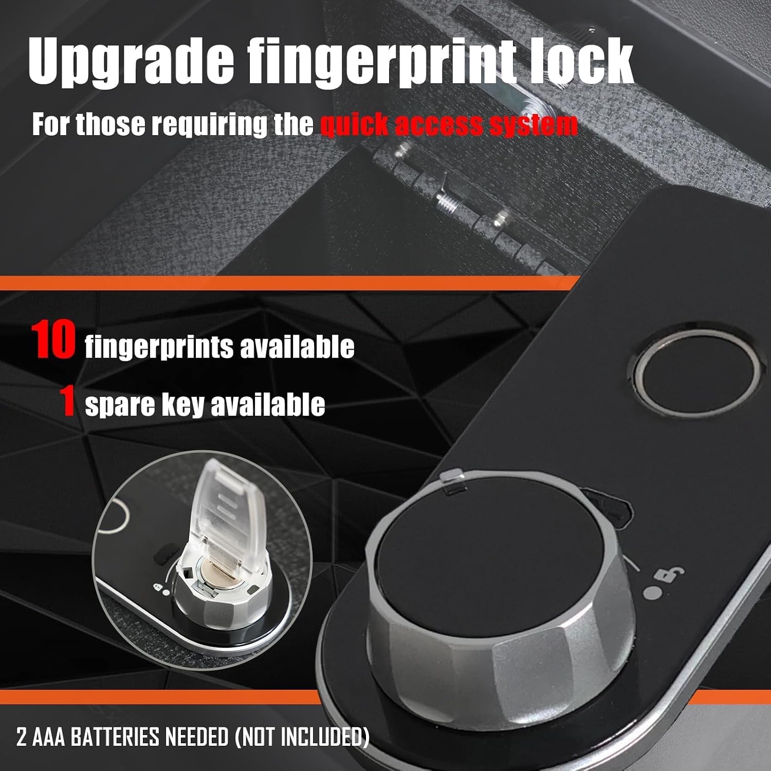 Center Console Gun Safe - Console Gun Vault Compatible with Chevrolet Colorado 2015-2022, for GMC Canyon 2015-2022, High Security Armrest Lock Box with Fingerprint Lock with Backup Key