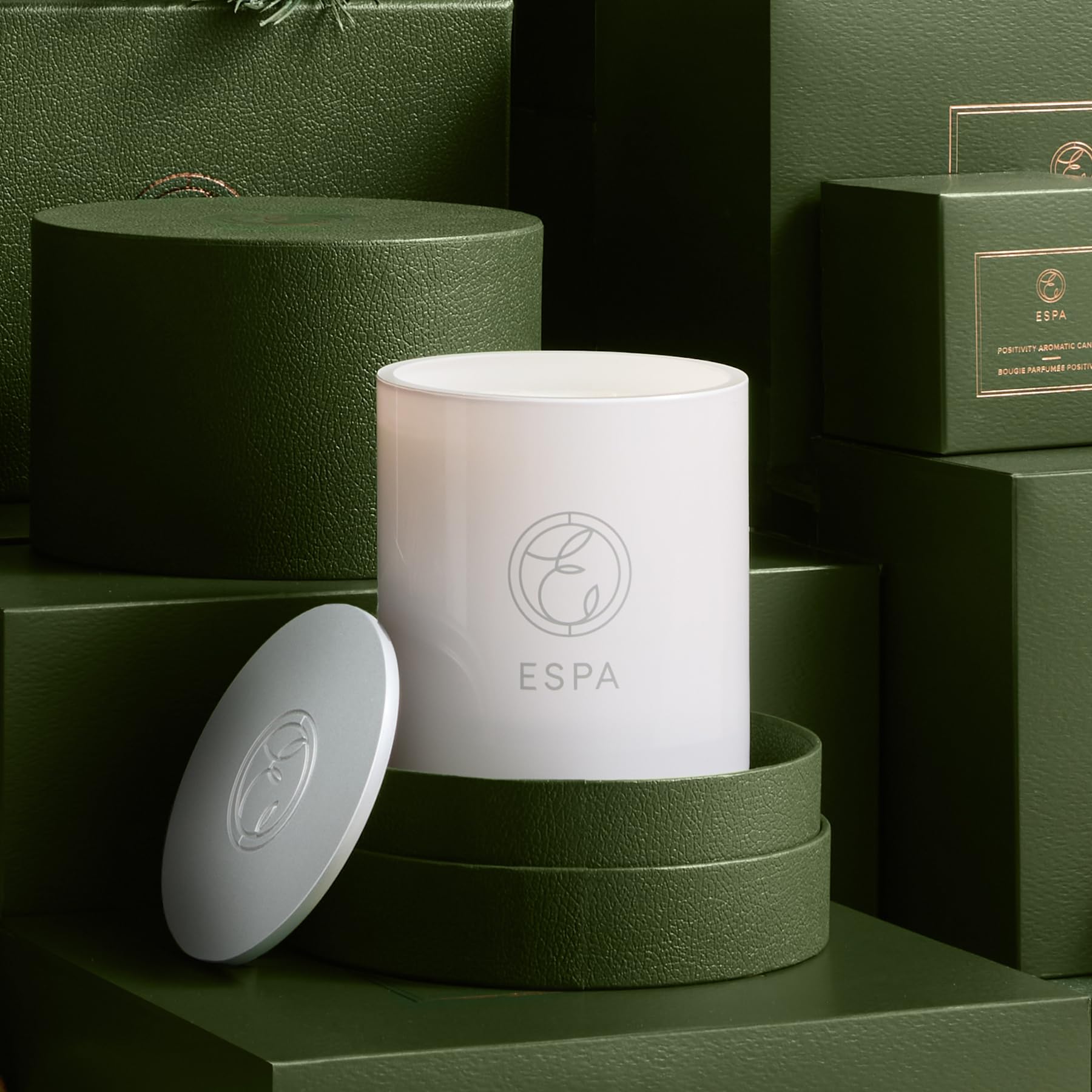 ESPA Vela de positividad 410g Jazmín Gardenia Geranio rosa Bergamota naranja dulce