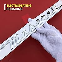 Vista 4 de Placa de identificación con letras, emblema para maletero trasero compatible con Qvattroporte, accesorios de la serie Ghiblii (negro)