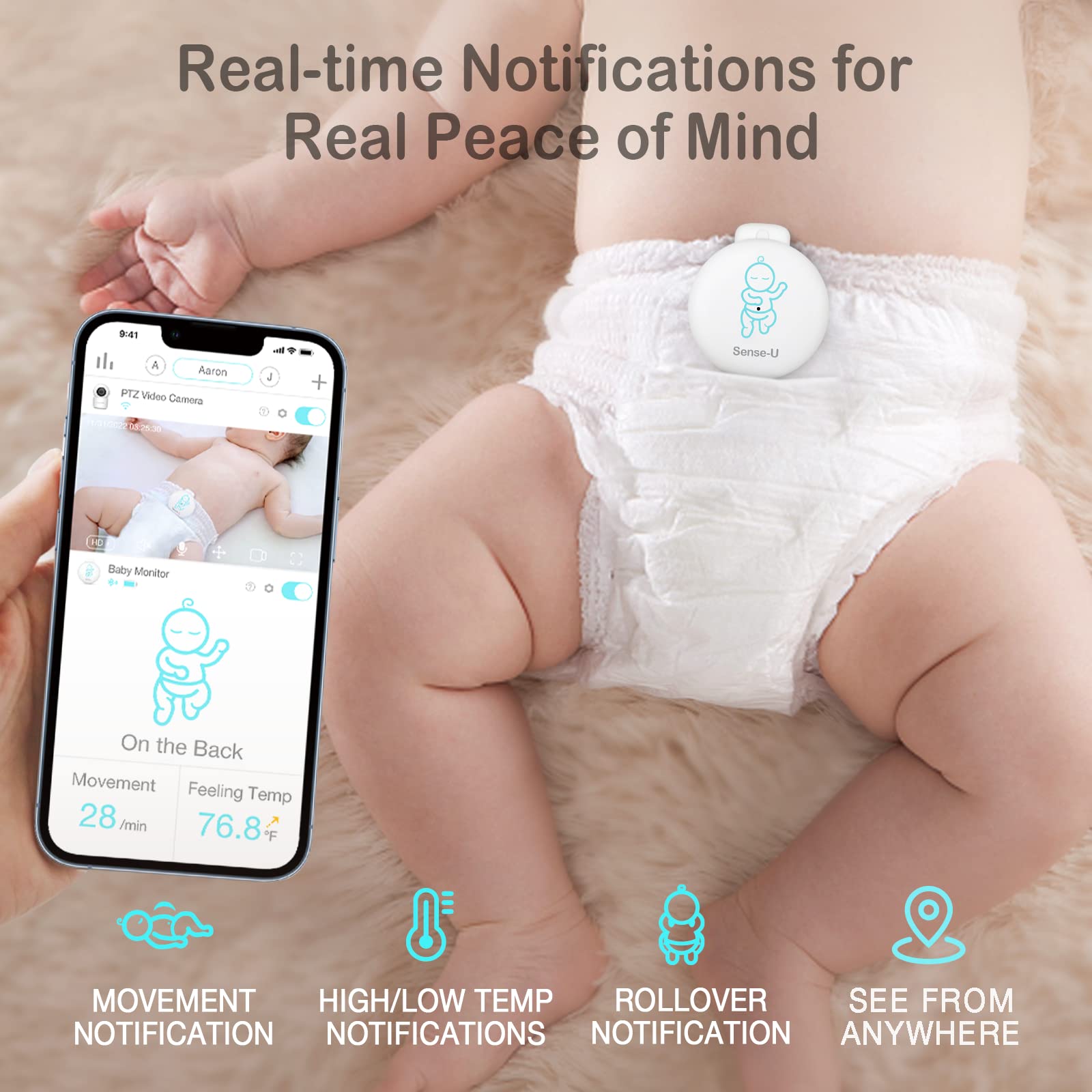 Amazon.com: Sense-U Smart Baby Monitor + 2K PTZ Camera - Tracks