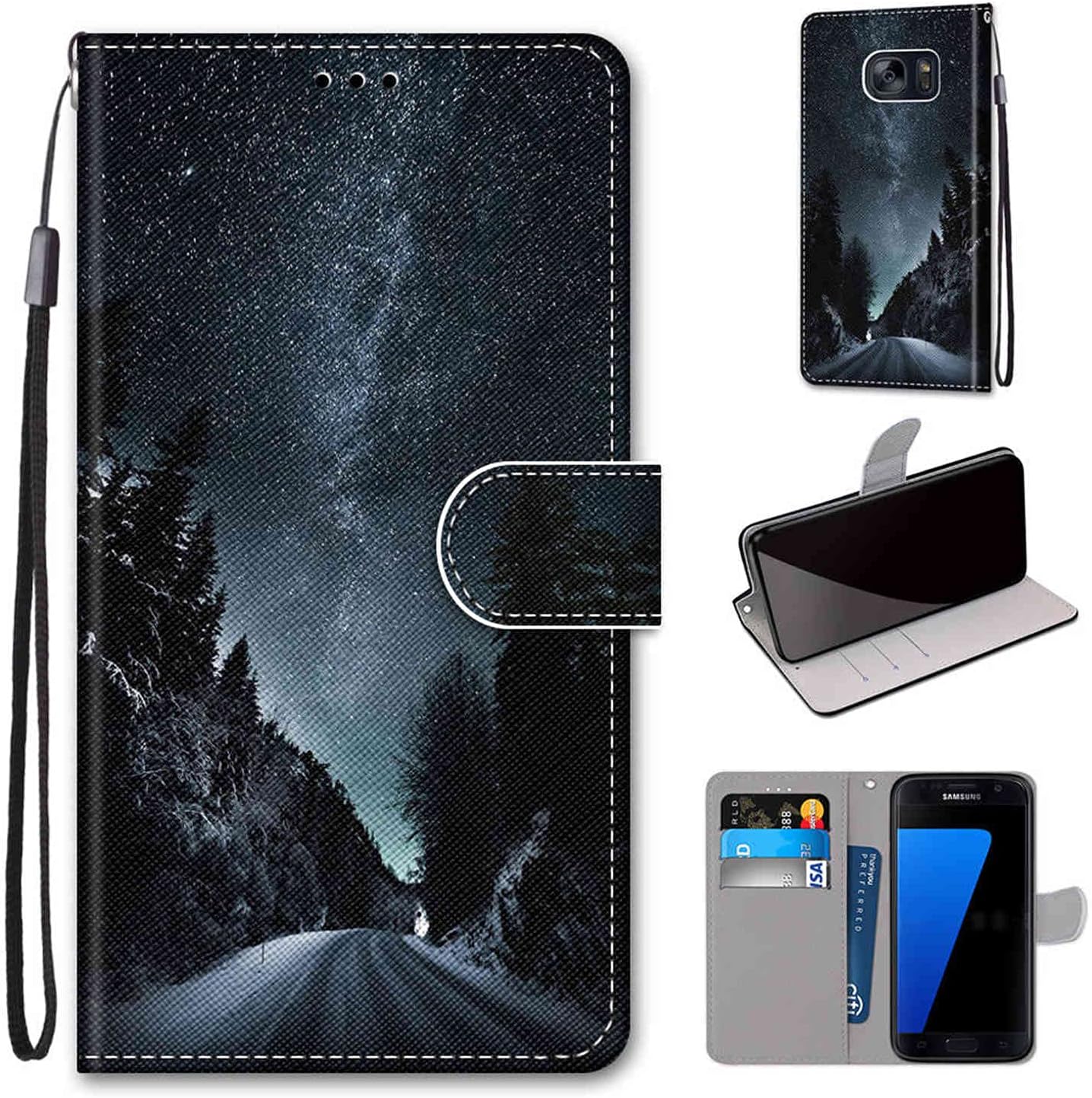 TOMYOU Funda Samsung Galaxy S7 con Tapa, Samsung S7 Libro de Cuero con Tapas y Cartera, Funda Móvil Samsung Galaxy S7 Magnético Carcasa para Samsung Galaxy S7 Funda con Tapa