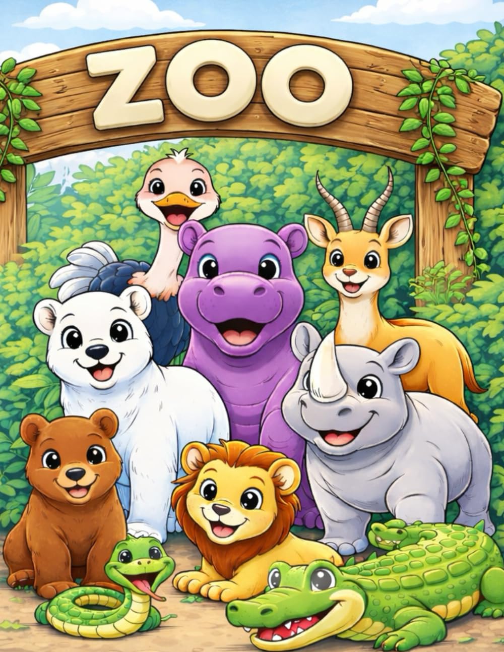 Mein erstes Zoo-Malbuch, Süße Zootiere zum AUsmalen: Malspaß im fröhlichen Zoo, Tierischer Ausmalspaß, entdeckte den Zoo mit bunten Farben