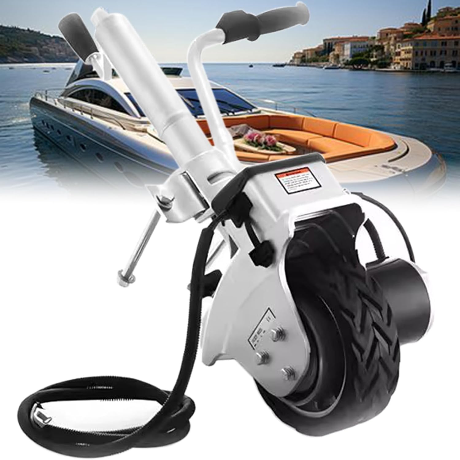 Motorized Jockey Wheel Trailer Mover - Compact and Portable, 350W Power, Non-Slip Rubber Wheel, for Caravans, Boat Trailers, Horse Trailer