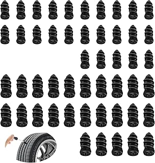 50 Pcs Tire Repair Rubber Nail Kit,Tire Repair Plugs,Rubber Tire Plug Fast Tool Self-Service Repair Nail for Car Motorcycle Truck (2 Size)