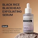 NIDA Black Rice Serum Złuszczające na Zaskórniki | 50 ml (1,69 fl oz) | Codzienny Delikatny Peeling do Twarzy Usuwający Martwy Naskórek do Każdego Rodzaju Skóry, Koreańska Pielęgnacja
