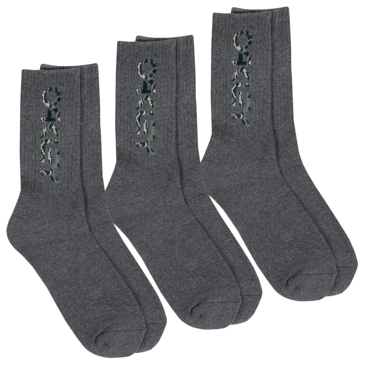 Oakley Men's B1b Socks 2.0 (3 Pcs), New Athletic Grey, Medium