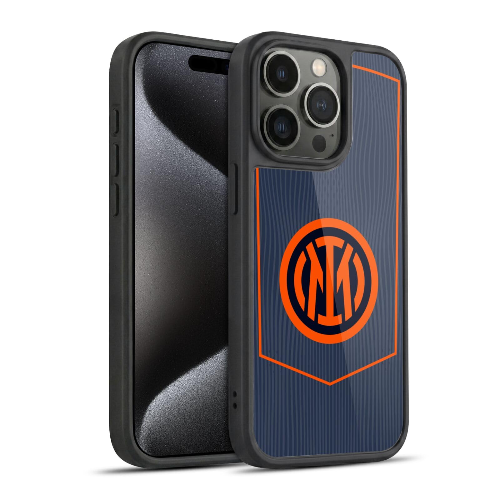 Head Case Designs Licenza Ufficiale Inter Milan Terza Kit per Stemma 2025/26 Cover in Gel Rinforzata [Protezione di Grado Militare] Compatibile con Apple iPhone 15 PRO