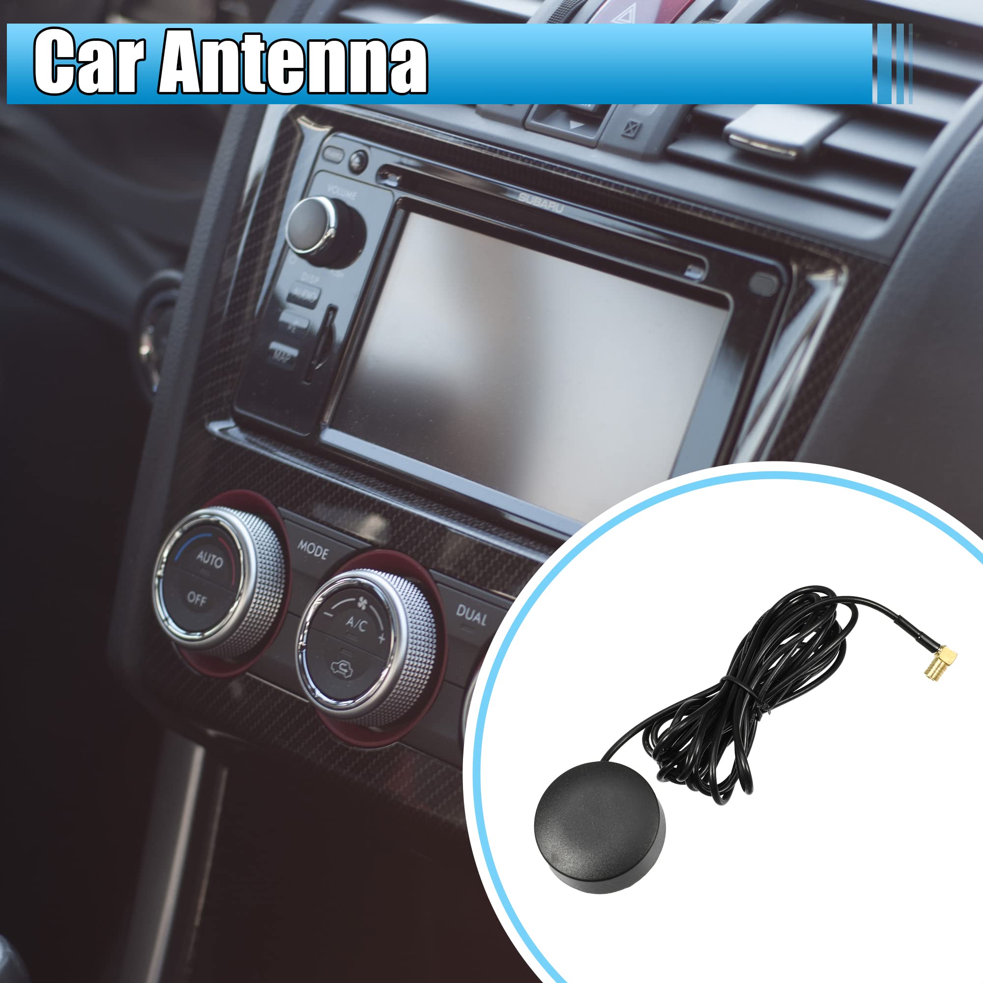 Antena DAB+ Para Coche – Alta Ganancia 18 DBi, Conector SMB Y Cable De 3 Metros, Compatible Con Pioneer, Kenwood Y Más