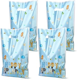 ADARRO Birthday Party Favor Bags 30 Pack, Cartoon Blue Dog Goodie Bags Plastic Bluk for Kids