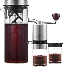 SILBERTHAL Kaffeemühle manuell und Cold Brew Coffee Maker - Genuss Set für Kaffeeliebhaber im Sommer