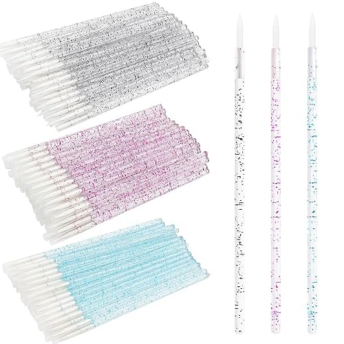 Desechable Eyeliner Brush Aplicador Cosmético Eye Wand Eyeliner Herramienta de Maquillaje (mezcla de 3 colores-300 piezas)