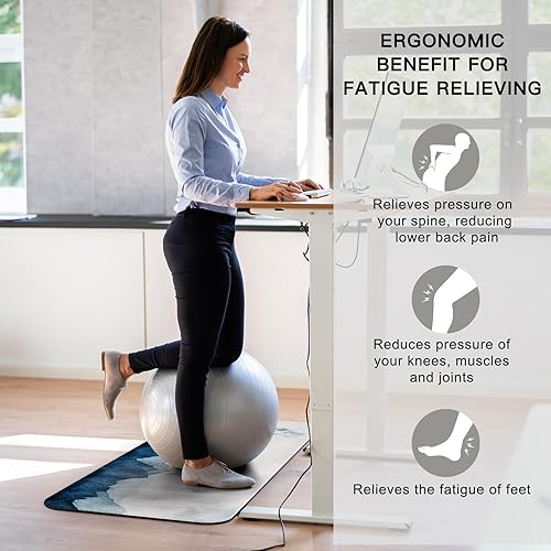 Miniatura 8 de Alfombrillas de cocina QIYI, de piel de PVC, seguras, lavables, antideslizantes, impermeables, acolchadas, fáciles de limpiar, Casual, Acuarela