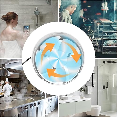 Miniatura 2 de Ventilador de conducto en línea DC12V de 4 pulgadas, ventilador de ventilación de escape con bajo ruido para sótanos, baños, cocinas y áticos (4