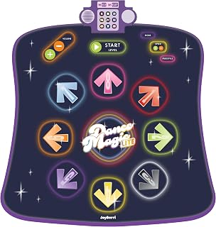 Dance Mat - with 8 Levels & Songs, 3 Speeds and 2 Modes - Light Up Electronic Kids Dance Mat for Kids Ages 4-8, 8-12, Toddlers 3-5 / Dance Pad, Dancing Mat Toy Gift for Girls and Boys