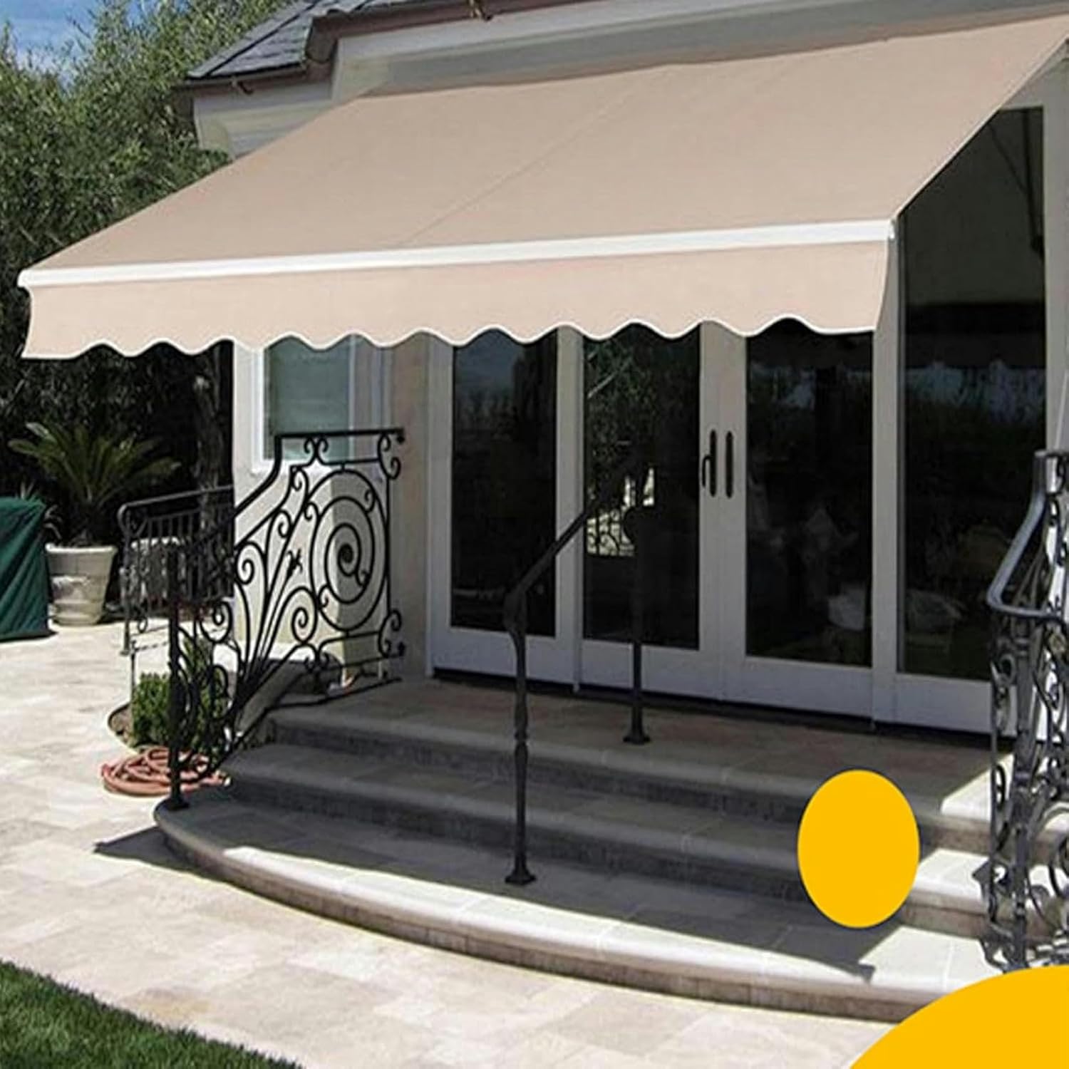 Retractable Patio Awning Replacement Awnings For Patio Patio Covers For Shade And Rain Patio Awning Fabric Replacement Canvas Waterproof Sun Shade Cover For Window Door Market (Awning fabric only)