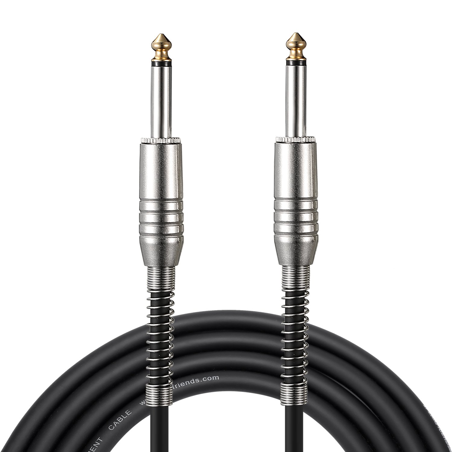 10ft Professional Guitar Instrument Cable, 1/4 Straight-to-Straight, for Electric Guitar, Bass Guitar, Electric Mandolin, Pro Audio, by SPEAKFRIENDS