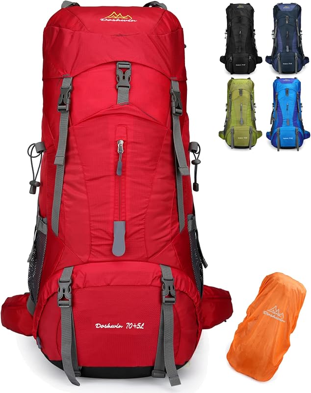 Doshwin 70L Trekking Hátizsák Esővédővel Camping Túrázáshoz