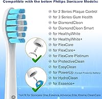 Vista 2 de OralClass Cabezales de repuesto para cepillos de dientes Philips Sonicare con mangos de clic, repuestos de cabezales de cepillo eléctrico suaves