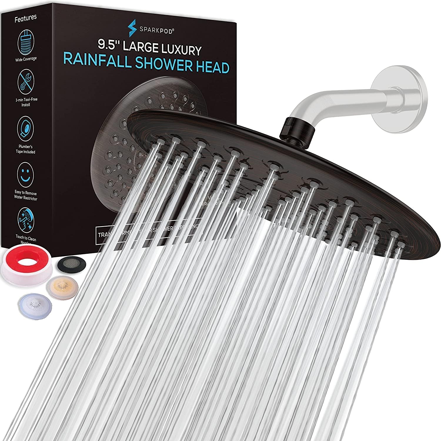 SparkPod 9.5-inch Rain Shower Head