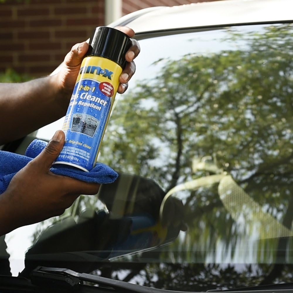 Rain-X 5080233 2-In-1 Glass Cleaner Plus Rain Repellent, 18 Ounce , BLUE