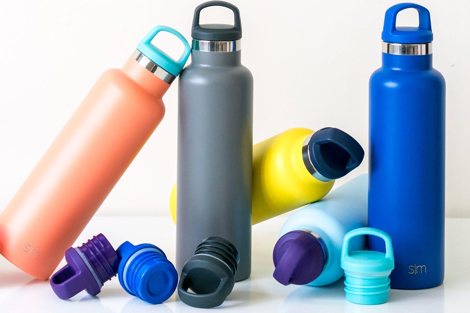 Simple Modern Ascent Handle Lid - Fits All Ascent and Hydro Flask Standard Mouth Water Bottle Sizes - Leak Proof, Double Wall Insulated - Black: Home & Kitchen