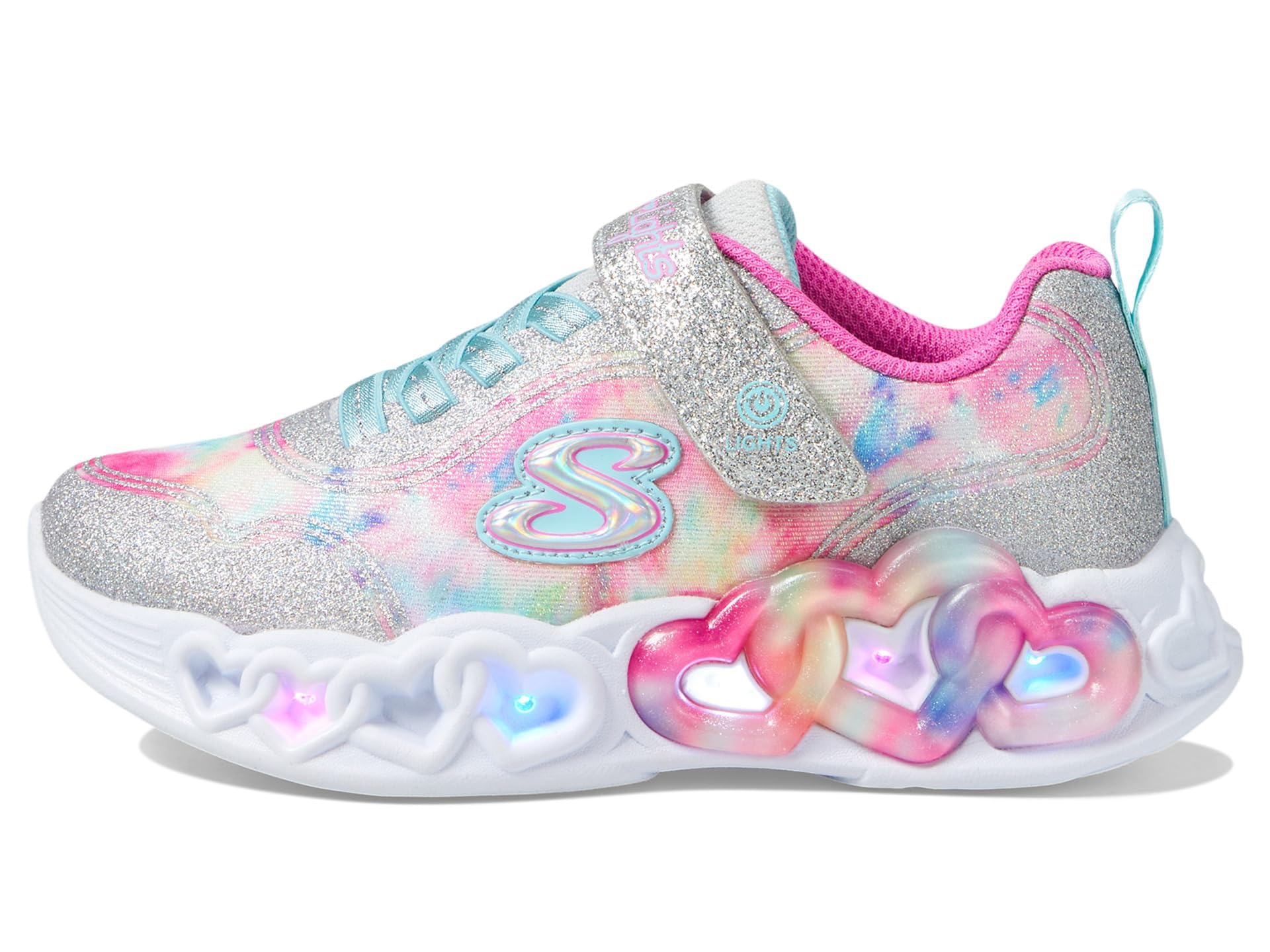 SkechersGirl's Infinite Heart Lights 303753L (Little Kid/Big Kid)