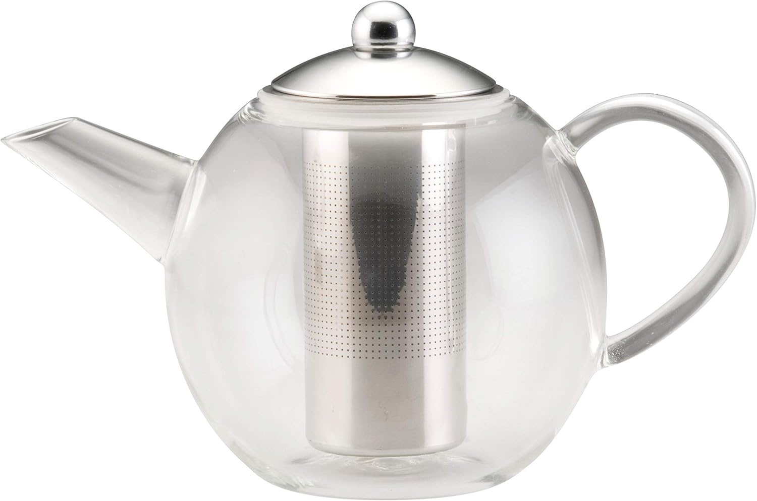 BonJour Tea Glass Teapot with Stainless Steel Infuser, 23.