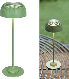 Touch Nachttischlampe, dimmbare kabellose Tischlampe für Wohnzimmer, 5200mAh wiederaufladbarer Akku, 3 Farbmodi, IP54 gemütliches Ambientelicht für Schlafzimmer & Wohnkultur, Grün