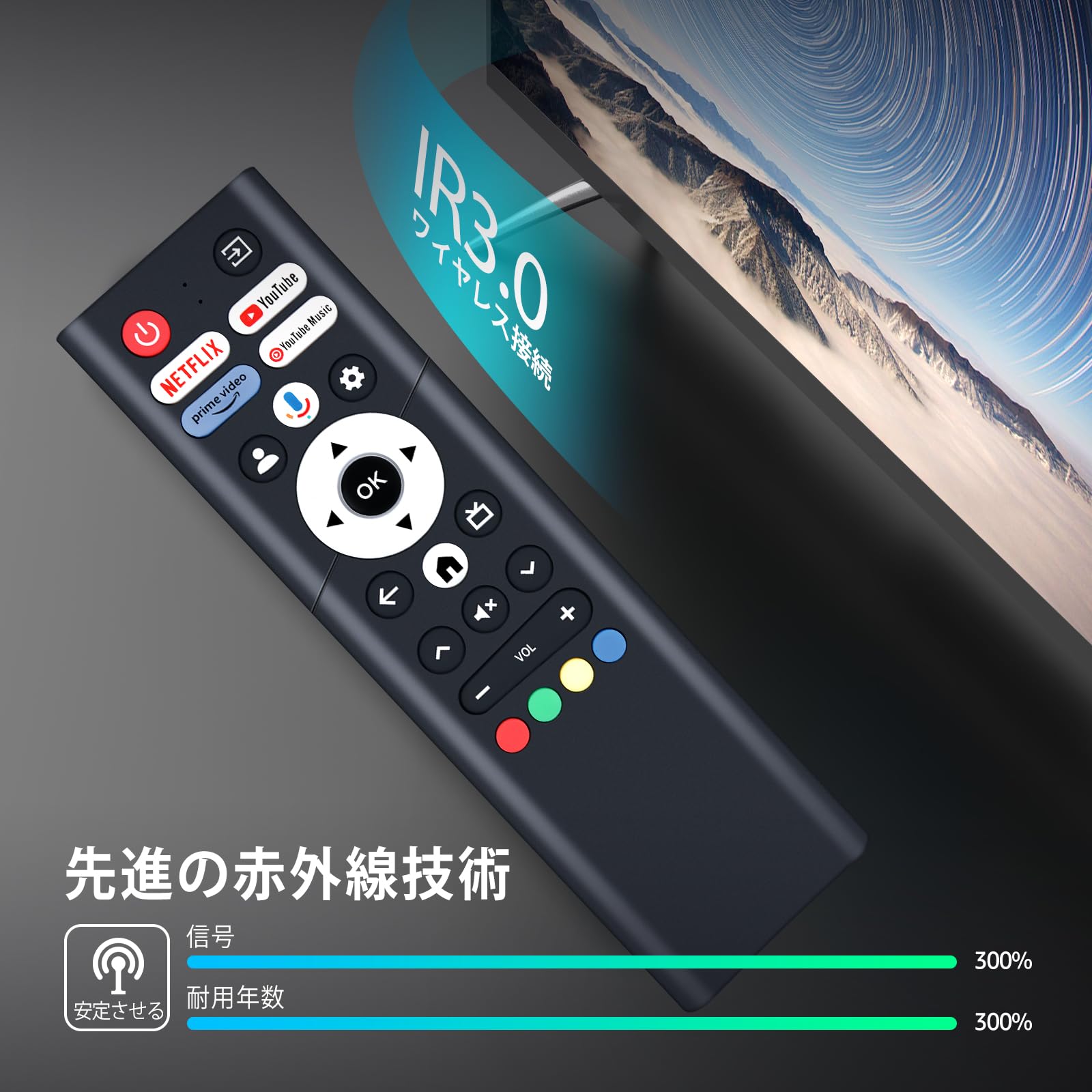【ジャンク】Qriom 液晶テレビ Google TV QRK-43TL4K Amazon | チューナーレスリモコン for YAMAZEN 山善テレビリモコン