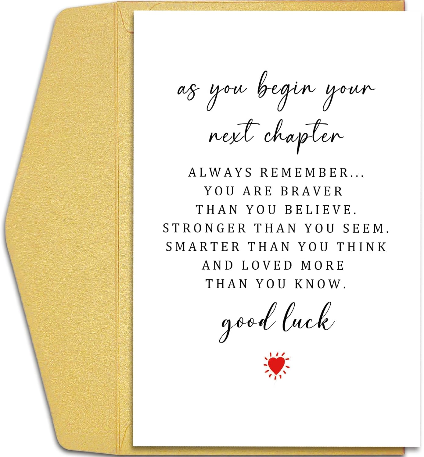 Qiliji New Chapter Card for Him Her, Good Luck Card for Men Women, Leaving Card for Colleague Coworker, New Job Card, Graduation Card, Congratulations Card