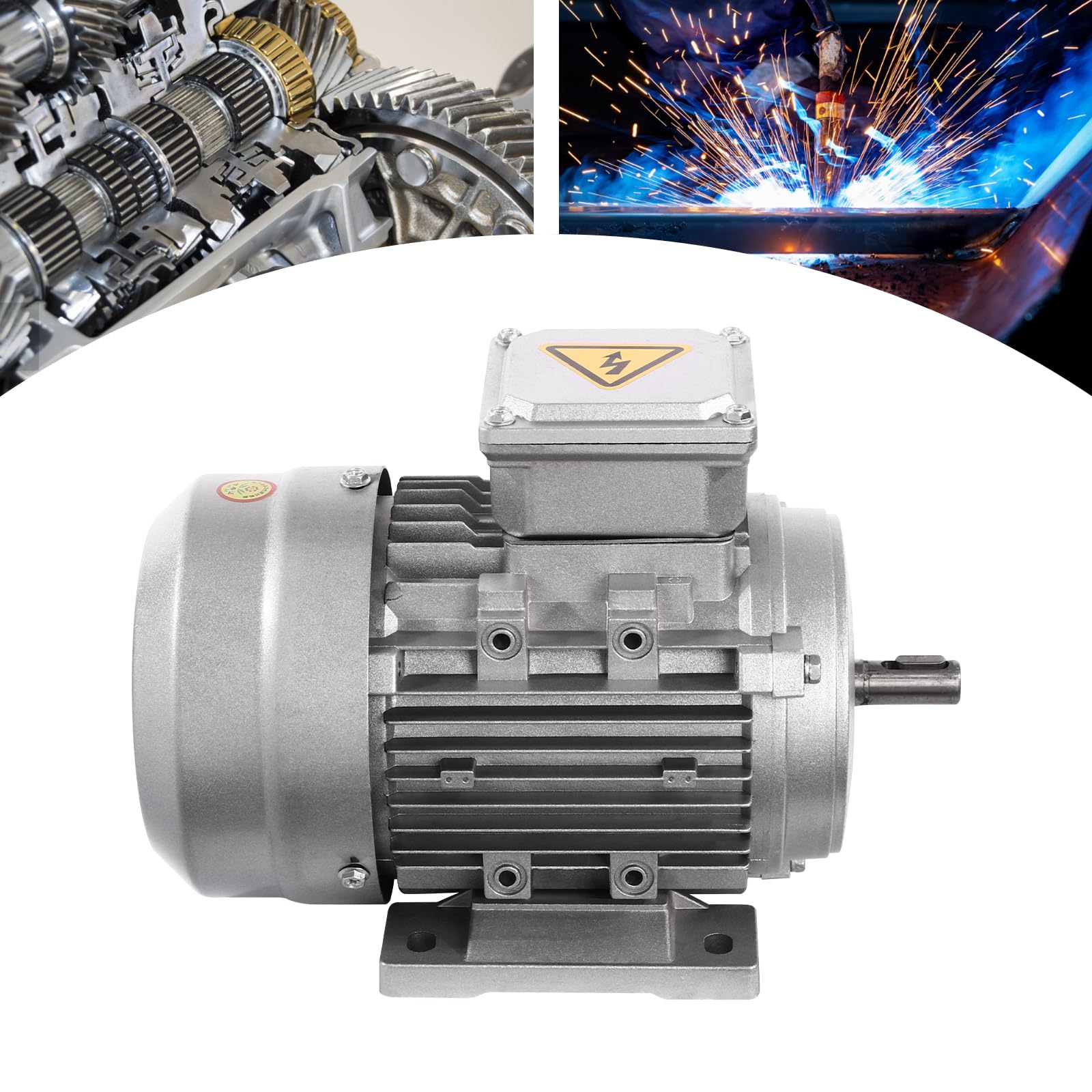 750W 1400rpm Drehstrommotor aus Aluminium, 3-Phas Elektromotor mit Kupfer Spule Motor, 380V IP55 Elektromotor Dreiphasen Motor mit Hochharte Welle