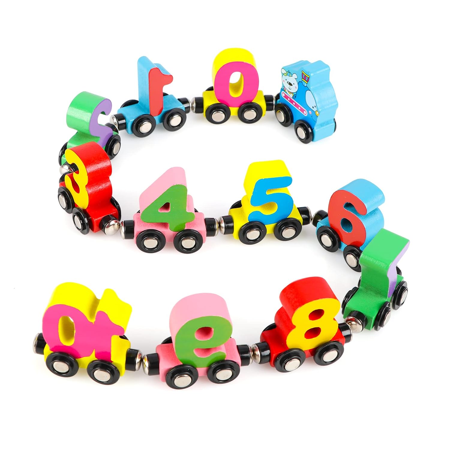 Wondertoys Wooden Number Train Set, 12 Pieces