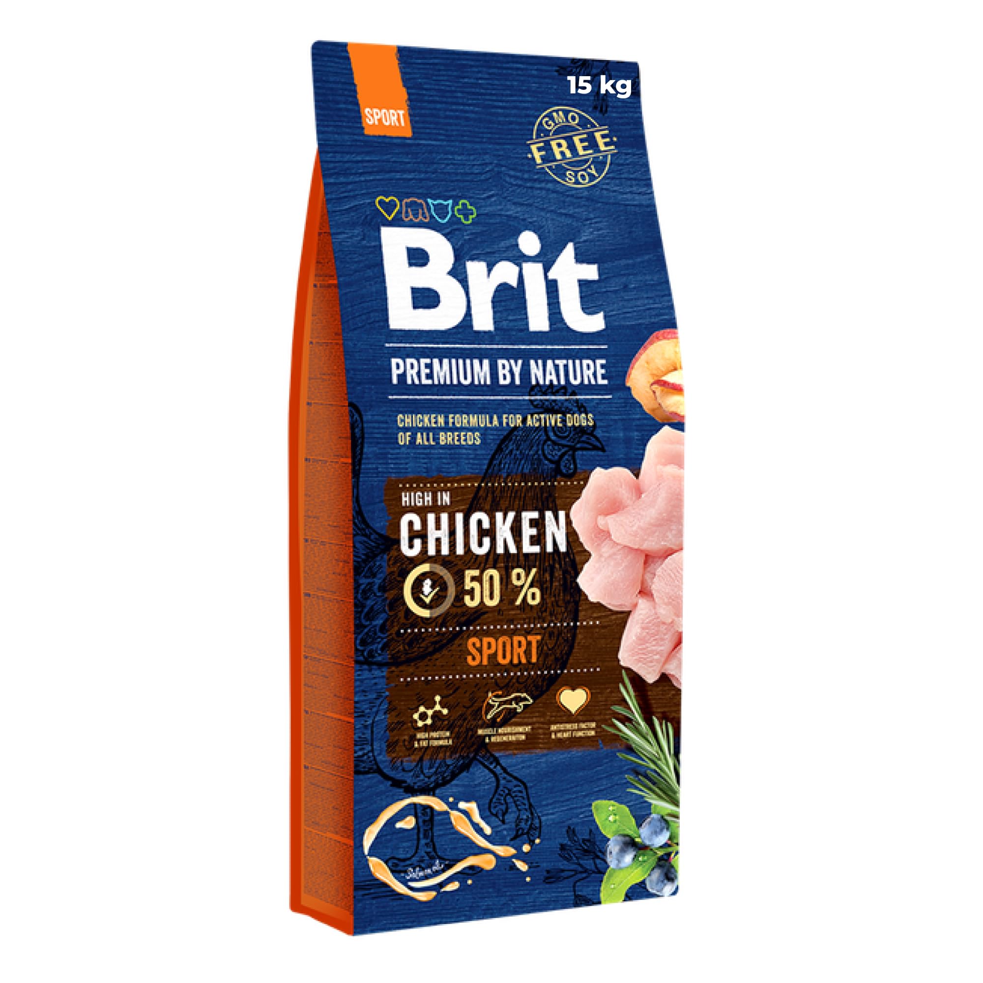 Brit Premium by Nature Sport - Dry Dog Food - 15 kg